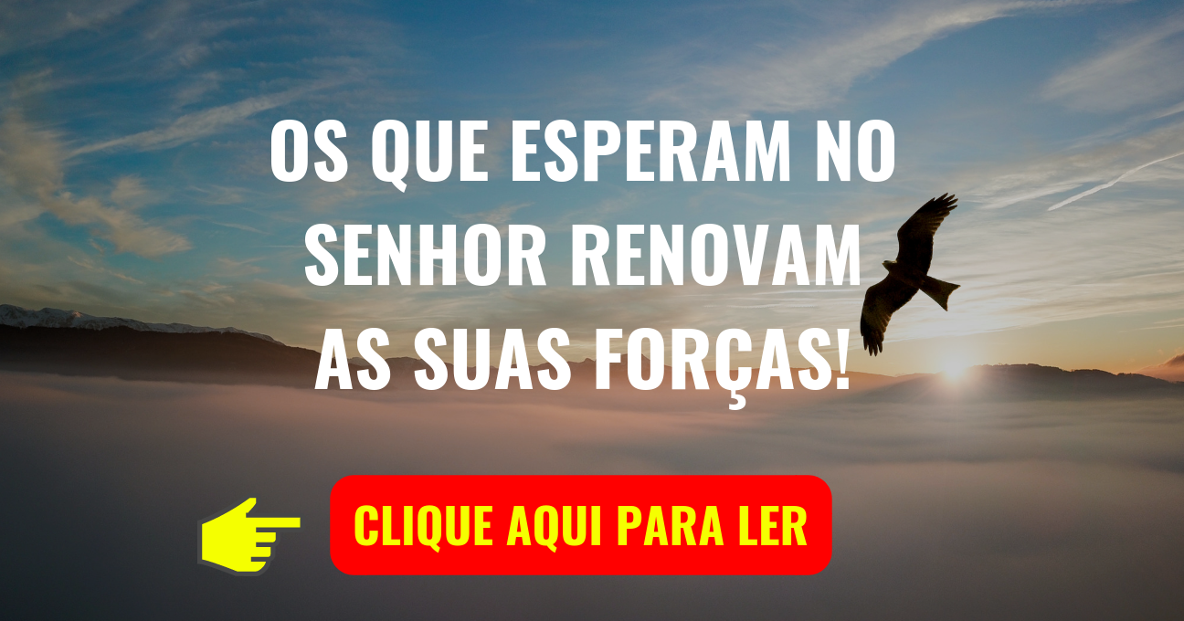 OS QUE ESPERAM NO SENHOR RENOVAM AS SUAS FORÇAS!