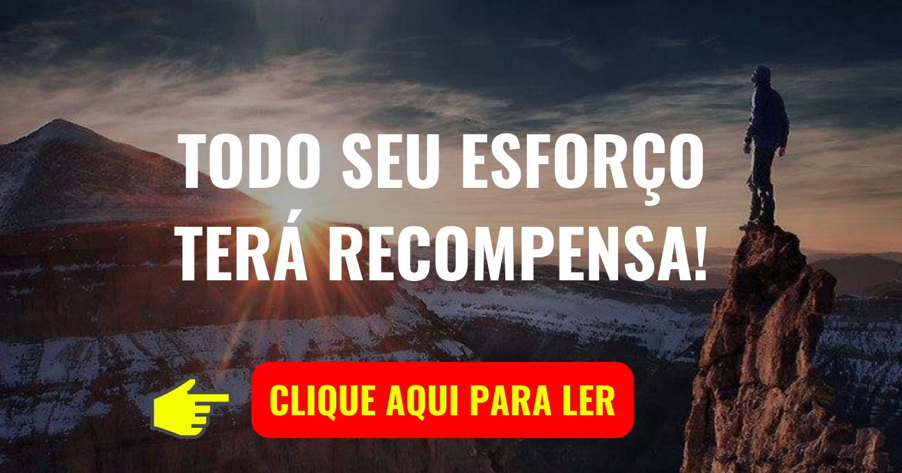 TODO SEU ESFORÇO TERÁ RECOMPENSA!