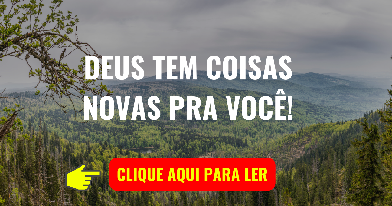 DEUS TEM COISAS NOVAS PRA VOCÊ!